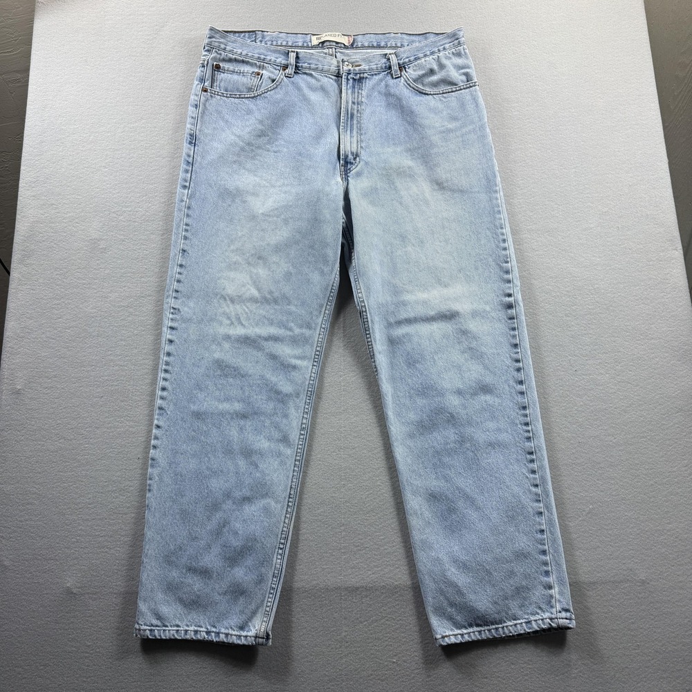 Levis 550‎ Jeans Mens 40x32 Fit 40x30 Light Wash Blue Relaxed Taper Denim Casual